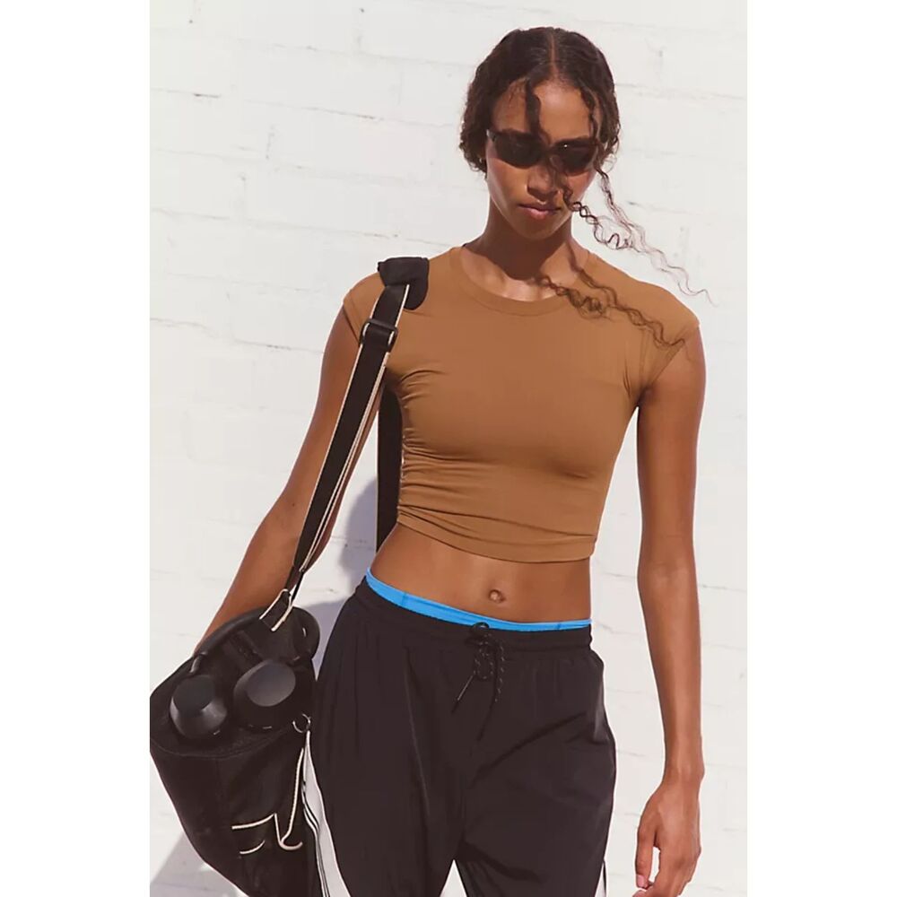 Free People Never Better Ultra-Light Tee in Twig size XS NWT